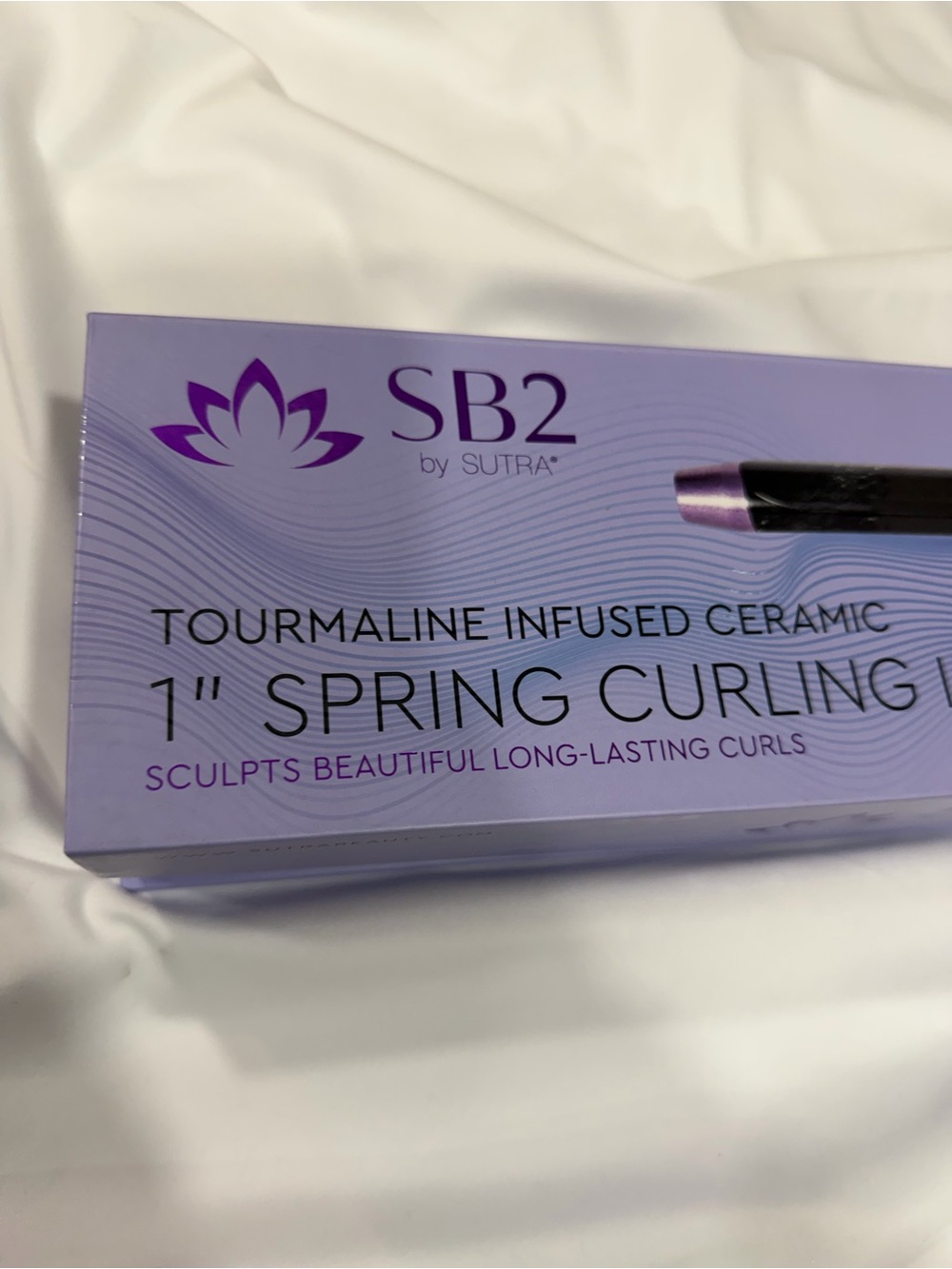 Sutra SB2 TOURMALINE Ceramic 1" Spring Curling Iron Purple Ionic Hot Tools - Picture 10 of 12